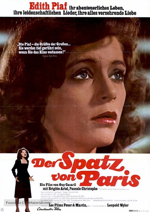 Piaf - German Movie Poster