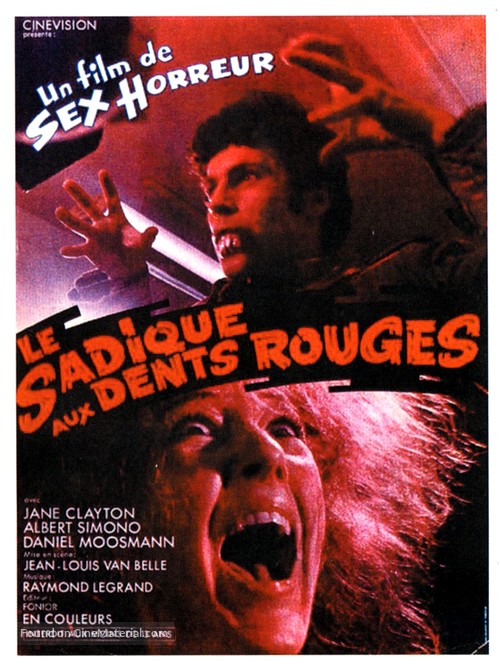 Le sadique aux dents rouges - French Movie Poster