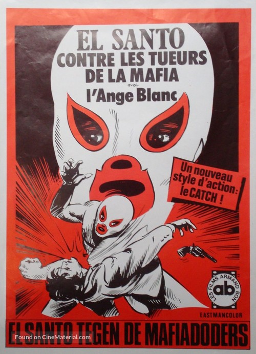 Santo contra los asesinos de la mafia - Belgian Movie Poster