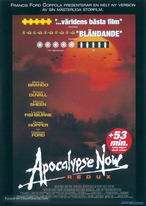 Apocalypse Now - Swedish DVD movie cover