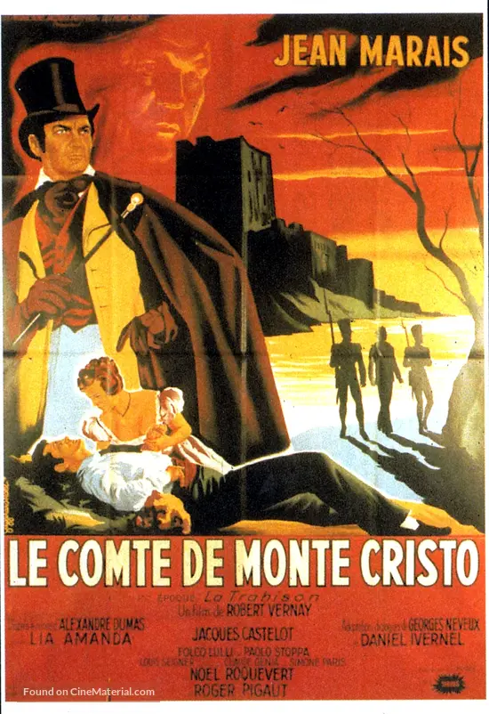 Le Comte De Monte Cristo 1954 French Movie Poster Le Comte De Monte Cristo 1954 French Movie Poster