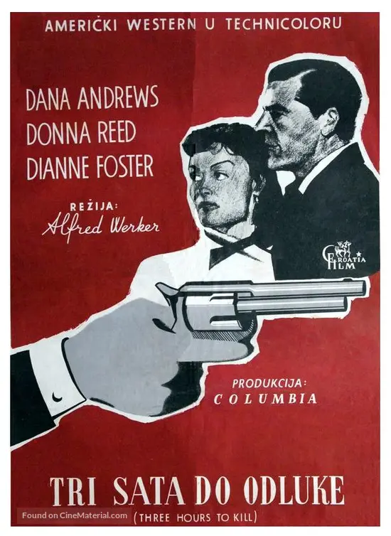 Three Hours to Kill - Yugoslav Movie Poster