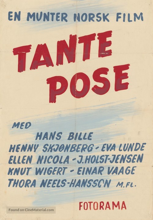 Tante Pose - Norwegian Movie Poster