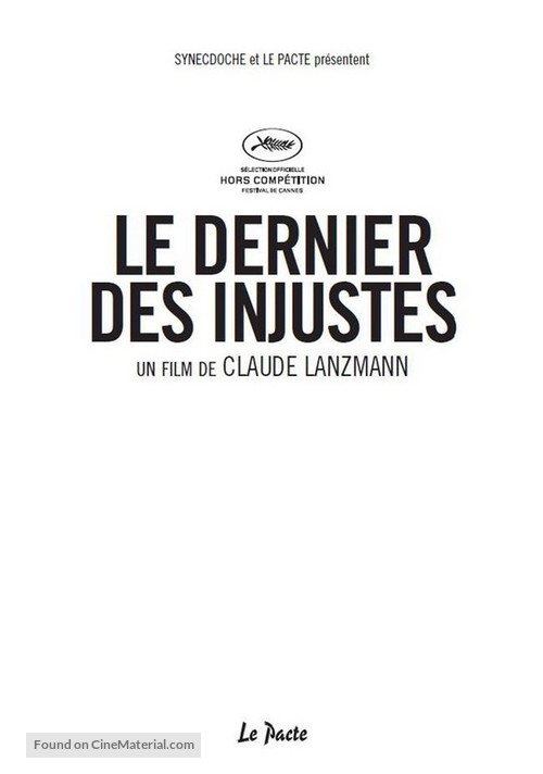 Le dernier des injustes - French Movie Poster