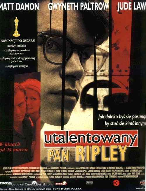 The Talented Mr. Ripley - Polish Movie Poster