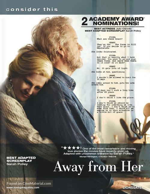 Away from Her - For your consideration movie poster