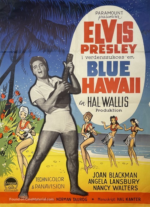 Blue Hawaii - Danish Movie Poster