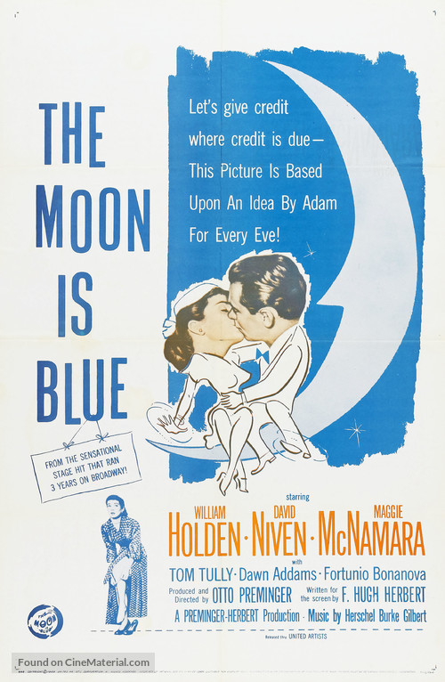 The Moon Is Blue - Movie Poster