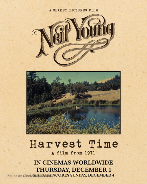 Neil Young: Harvest Time - Australian Movie Poster