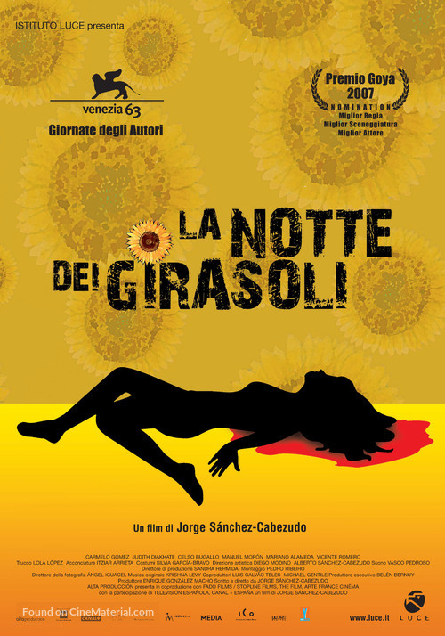 Noche de los girasoles, La - Italian Movie Poster