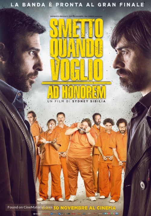 Smetto quando voglio: Ad honorem - Italian Movie Poster