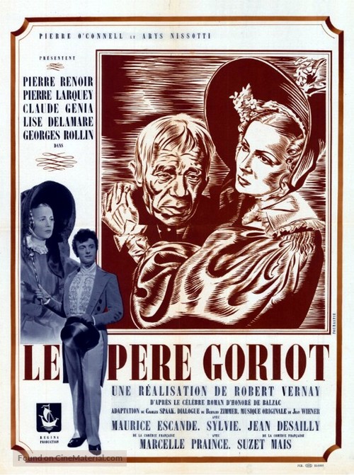 Le p&egrave;re Goriot - French Movie Poster