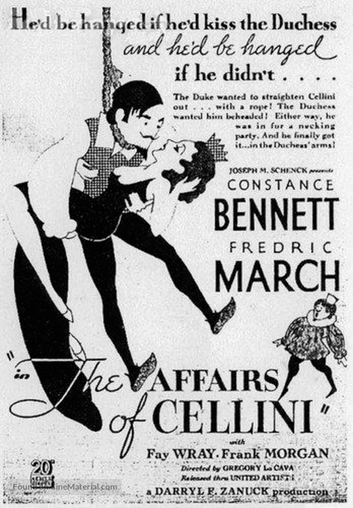 The Affairs of Cellini - Movie Poster