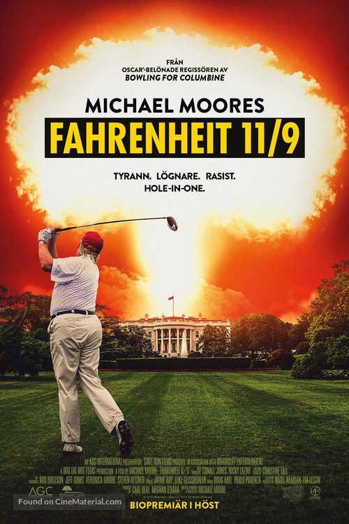 Fahrenheit 11/9 - Swedish Movie Poster