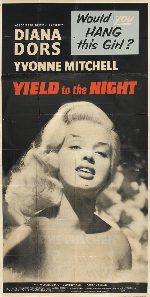 Yield to the Night - British Movie Poster