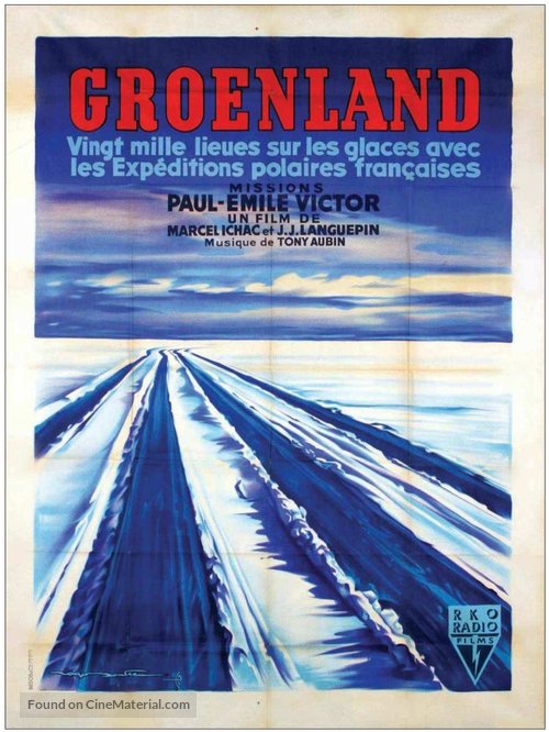 Groenland, vingt mille lieues sur les glaces - French Movie Poster