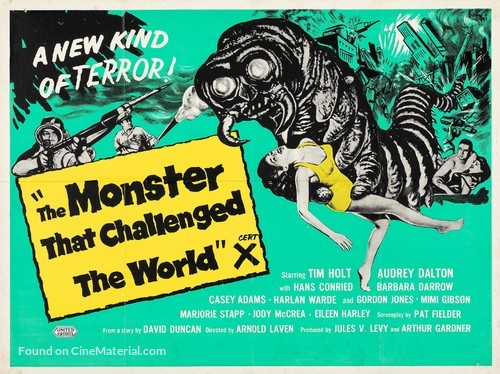 The Monster That Challenged the World - British Movie Poster