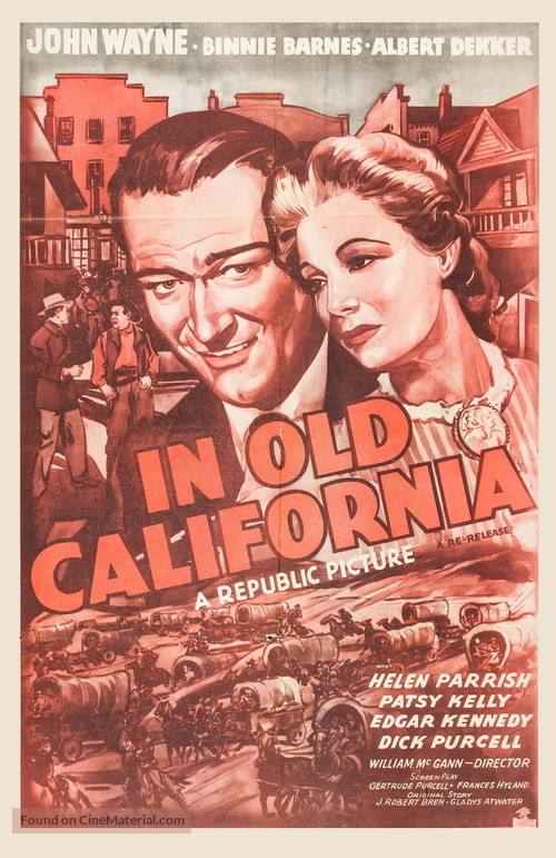 In Old California - Re-release movie poster