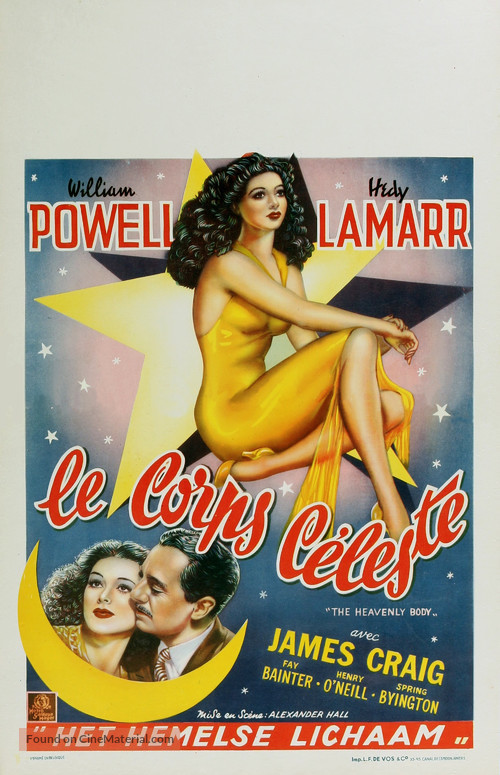 The Heavenly Body - Belgian Movie Poster