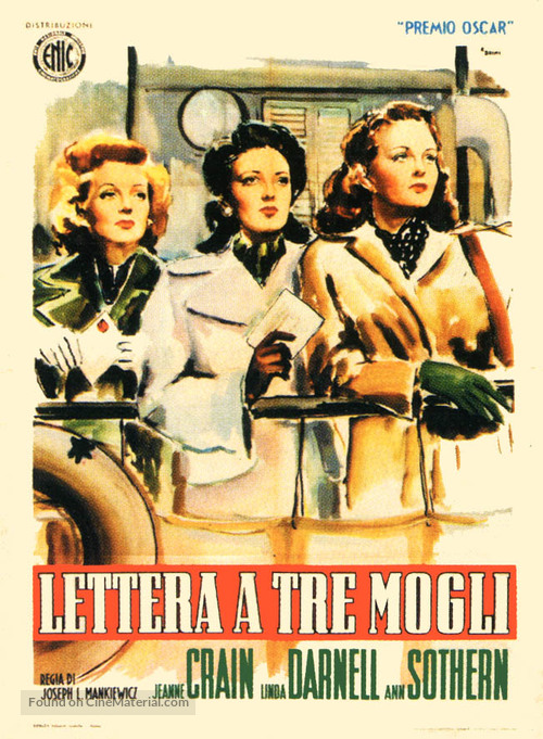 A Letter to Three Wives - Italian Movie Poster