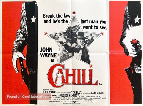 Cahill U.S. Marshal - British Movie Poster
