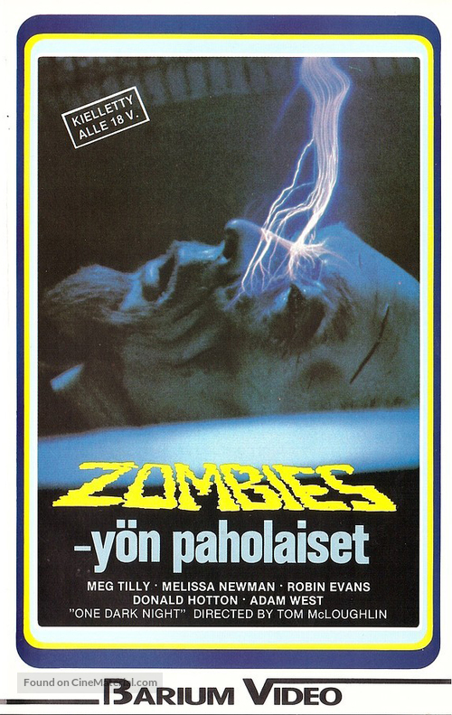 One Dark Night - Finnish VHS movie cover