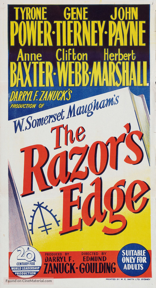 The Razor&#039;s Edge - Australian Movie Poster