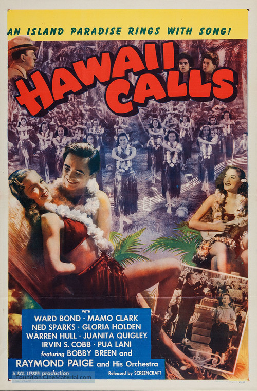 Hawaii Calls - Re-release movie poster