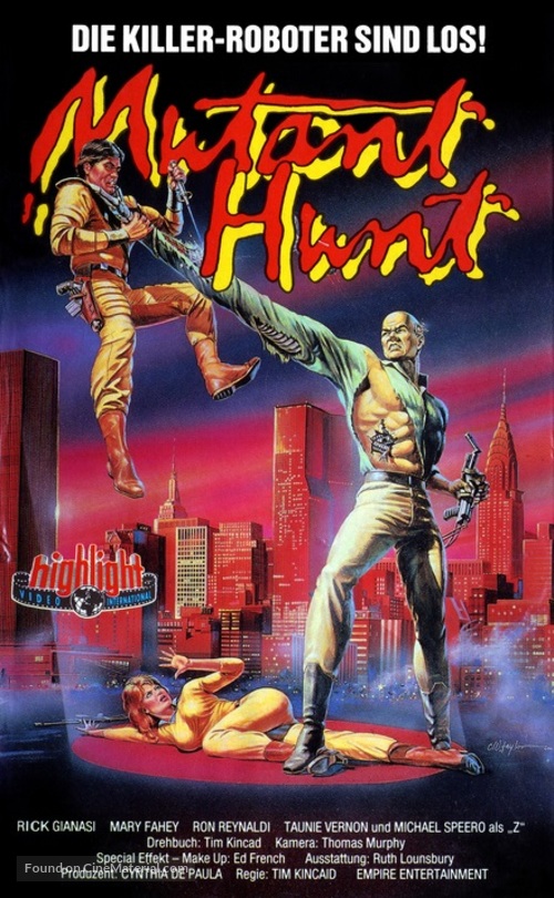 Mutant Hunt - German VHS movie cover