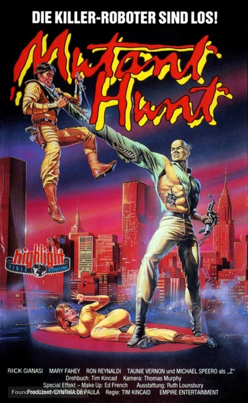 Mutant Hunt - German VHS movie cover