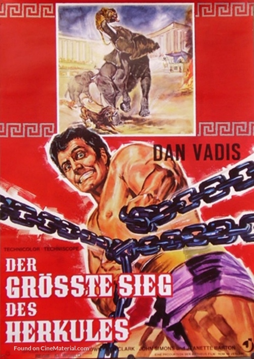 Ercole l&#039;invincibile - German Movie Poster