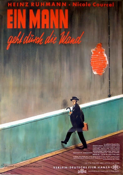 Ein Mann geht durch die Wand - German Movie Poster