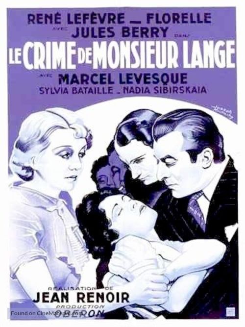 Crime de Monsieur Lange, Le - French Movie Poster
