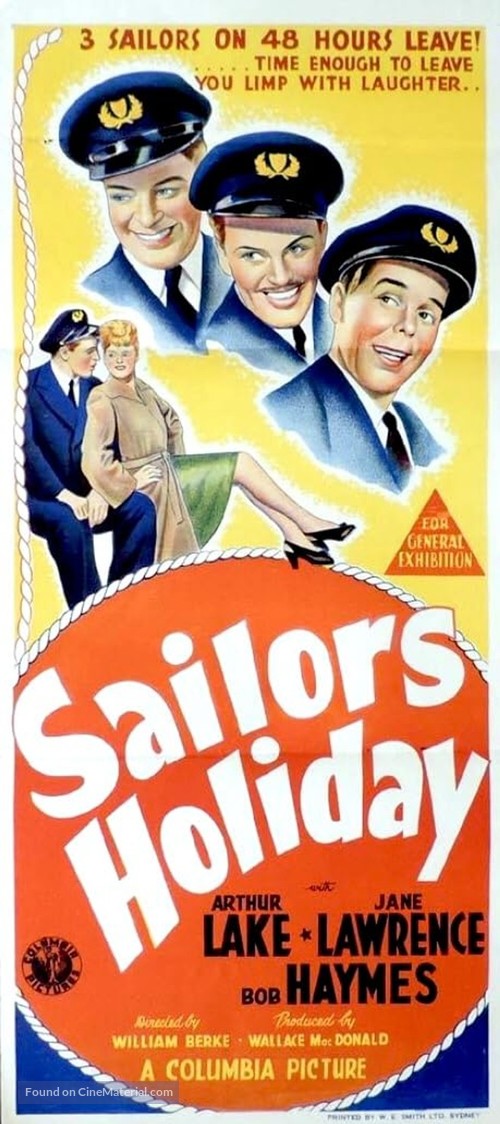 Sailor&#039;s Holiday - Australian Movie Poster