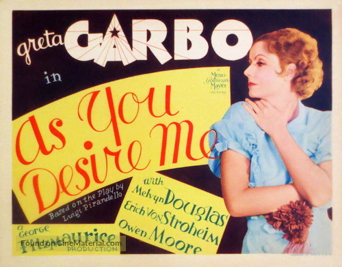 As You Desire Me - Movie Poster