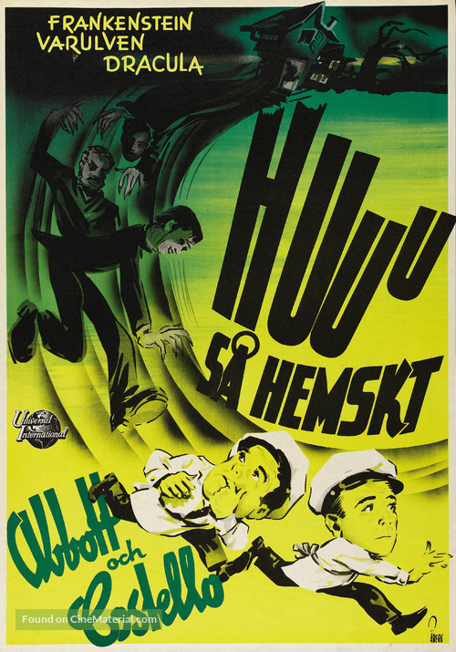 Bud Abbott Lou Costello Meet Frankenstein - Swedish Movie Poster