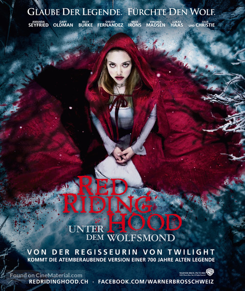 Red Riding Hood - Swiss Movie Poster