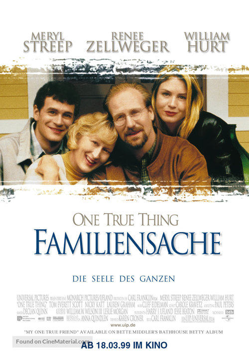 One True Thing - German Movie Poster