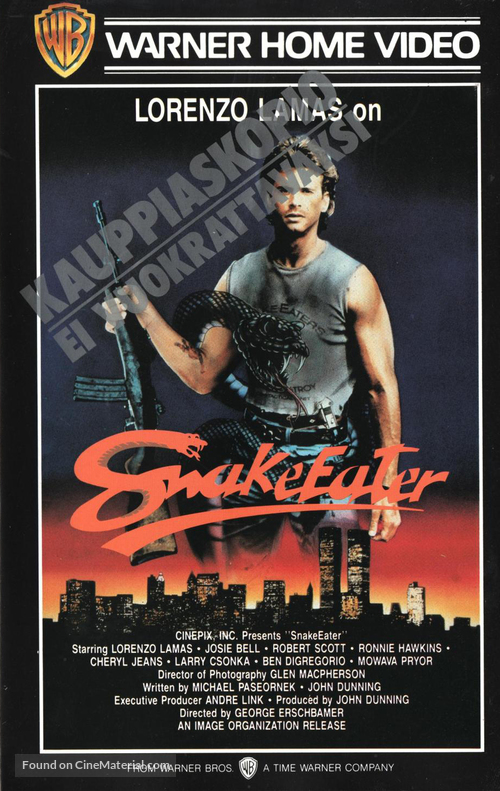 Snake Eater - Finnish VHS movie cover