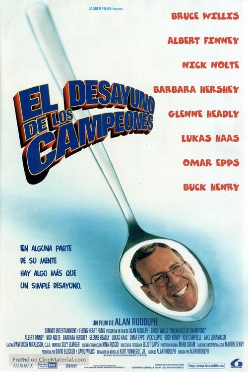 Breakfast Of Champions - Spanish Movie Poster