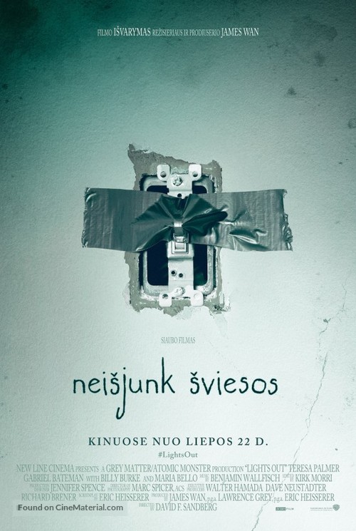 Lights Out - Lithuanian Movie Poster