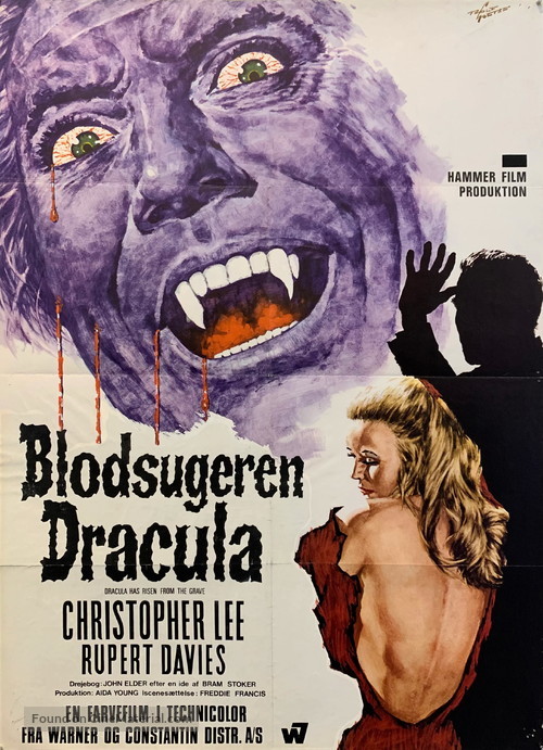 Dracula Has Risen from the Grave - Danish Movie Poster