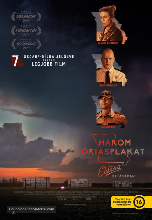 Three Billboards Outside Ebbing, Missouri - Hungarian Movie Poster
