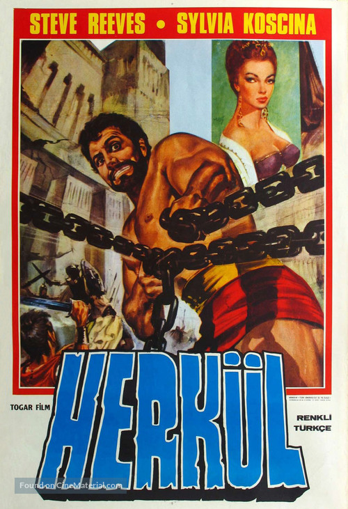 Ercole e la regina di Lidia - Turkish Movie Poster