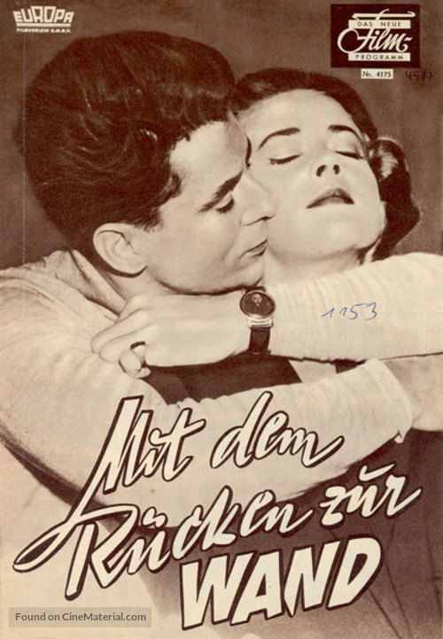 Le dos au mur - German poster