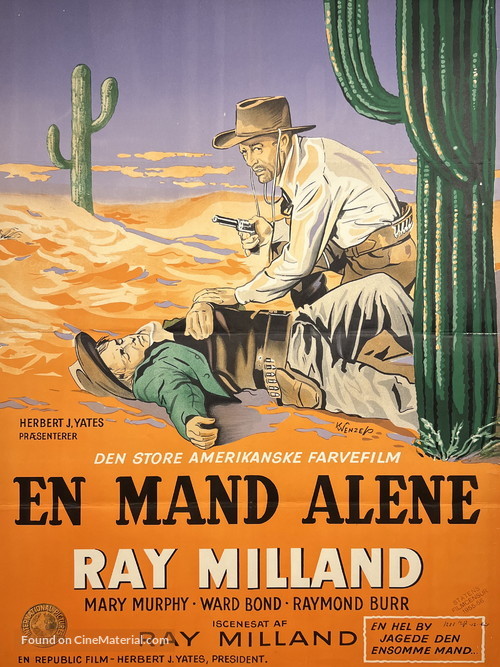 A Man Alone - Danish Movie Poster