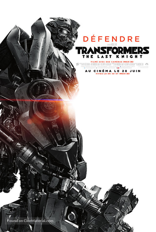 Transformers: The Last Knight - French Movie Poster