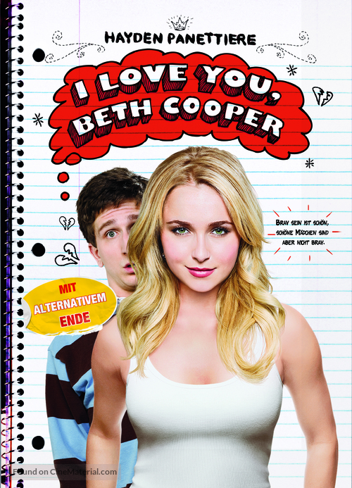 I Love You, Beth Cooper - German Movie Poster