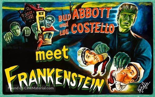 Bud Abbott Lou Costello Meet Frankenstein - Lebanese Movie Poster
