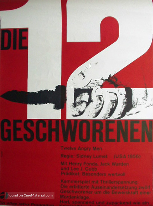 12 Angry Men - German Movie Poster